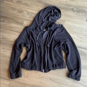AE Cinched Zip-Up Crop Hoodie